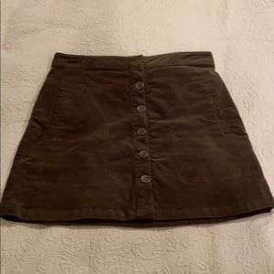 Forever 21 Green Button down skirt